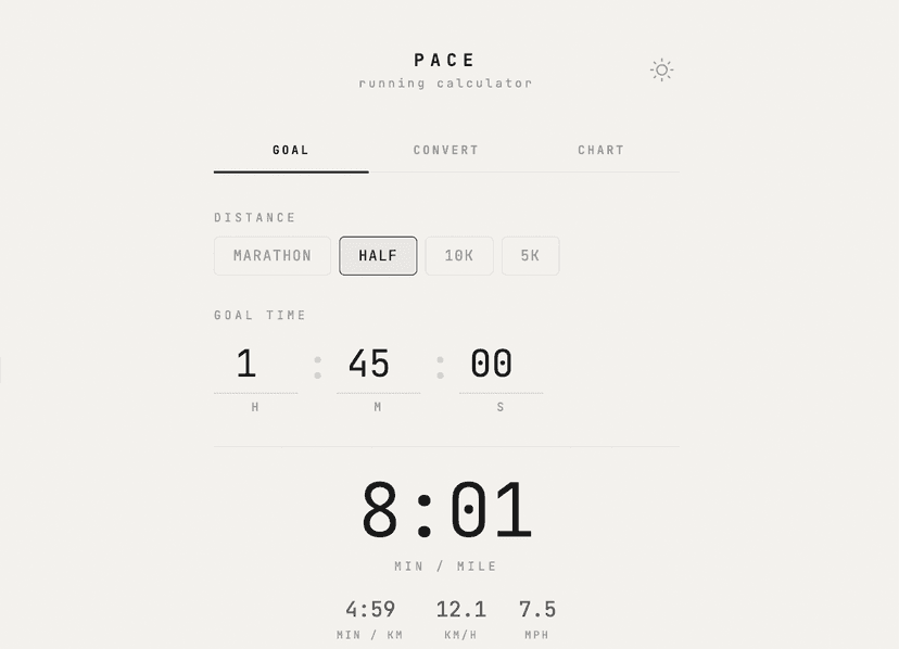 Pace Calculator